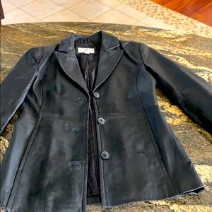 Black ladies leather jacket